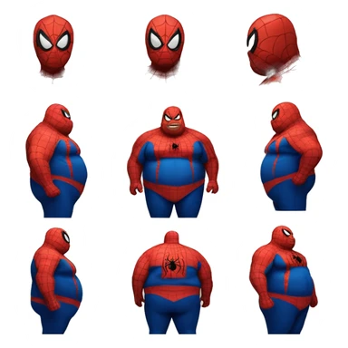 fat spiderman sticker