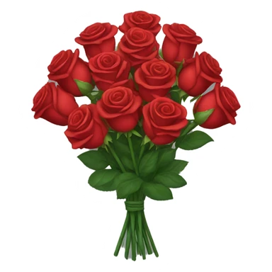 Red rose bouquet sticker