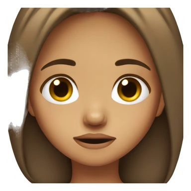 brown hair girl cry sticker