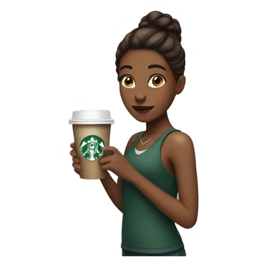 girl with starbucks cup sticker