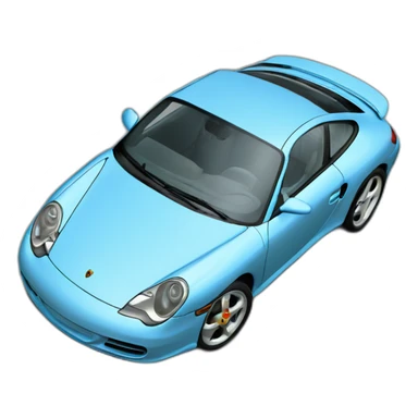 porsche 996 light blue sticker