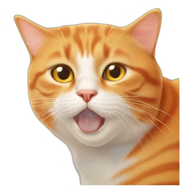 Orange cat sending kiss sticker