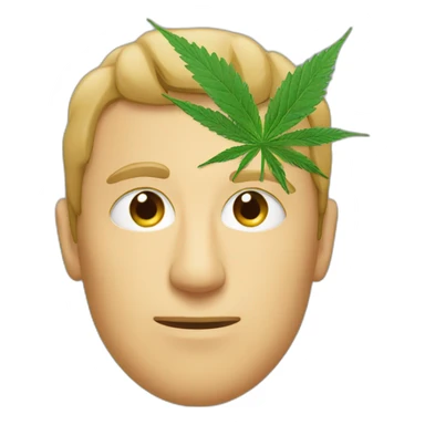Man dry eyes cannabis sticker