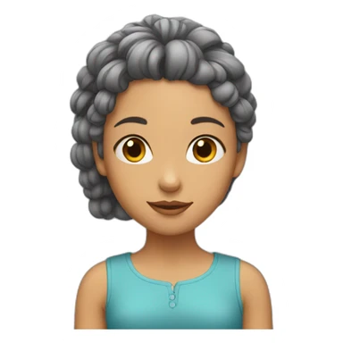 Girl with girl on her head  sticker