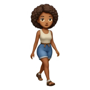 Forest Path Walker black woman sticker
