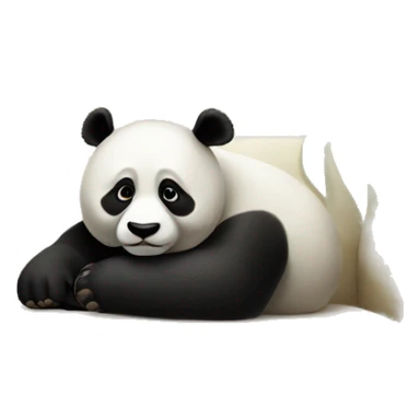 Lazy Panda lying on sofa sticker