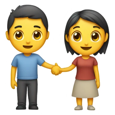 Friends high-fiving, male and female sticker