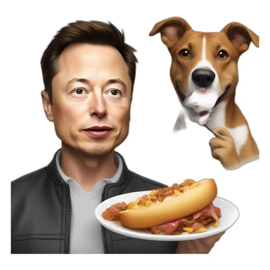Elon musk eating a dog sticker