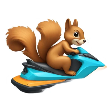 Squirrel riding a jet ski sticker