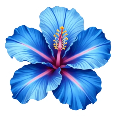 blue hibiscus flower sticker