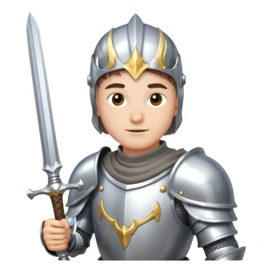  a knight wielding magic sword sticker
