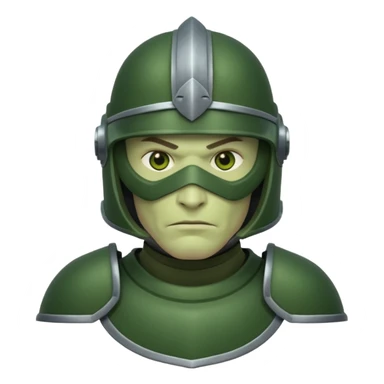 green Armored night guard sticker