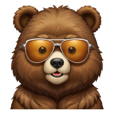 a bear in sunglasses sticker