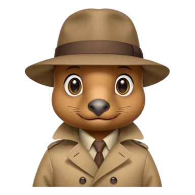 cute platypus detective sticker