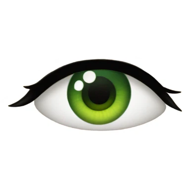 Beautiful girl with big green eyes sticker