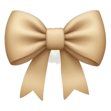 Beige bow sticker