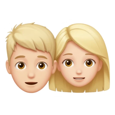 boy upside down with girl sticker