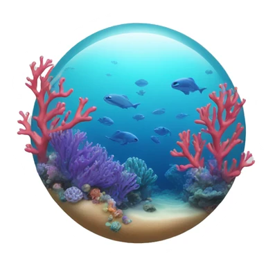 ocean with coral sticker