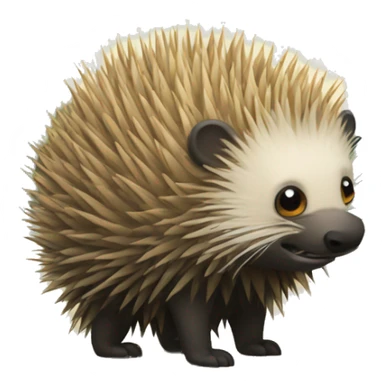 Porcupine with a balloon sticker