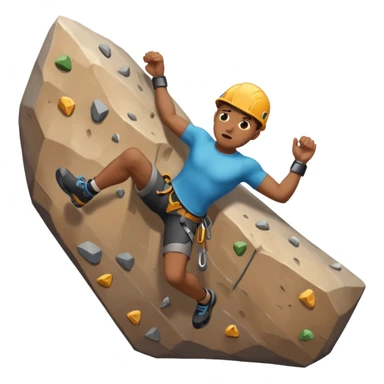falling rock climbing sticker
