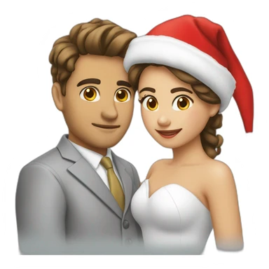 novios navidad sticker