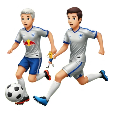 Red bull energy drink imogi for soccer players playing soccer sticker