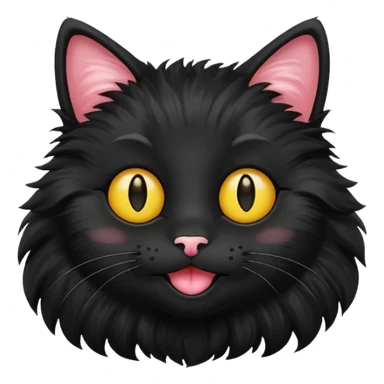 Black cat with smiley face sticker