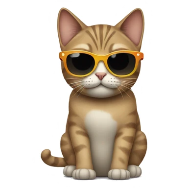 Cat with sunglasses sticker