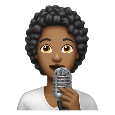 singer with the microphone sticker