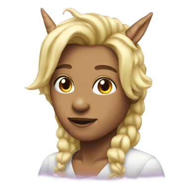 person on unicorn sticker