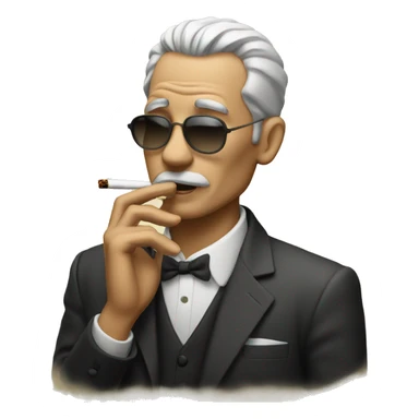 Man smoking cigarette sticker