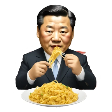 Xi jinping eating pasta sticker