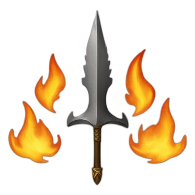 flame shaped as a ukrainian trident sticker