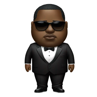 Notorious big wearing a tuxedo sticker