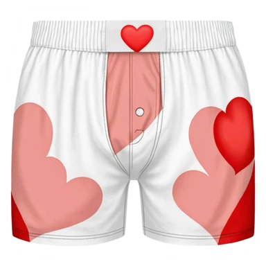 dungeon crawler carl's boxer shorts: white men's boxer shorts with red heart print sticker