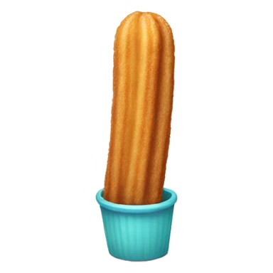 The churro with a chocolate tip sticker