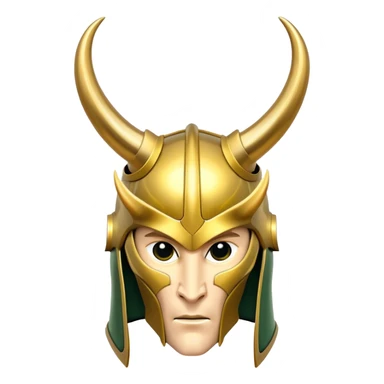 Loki's iconic helmet  sticker