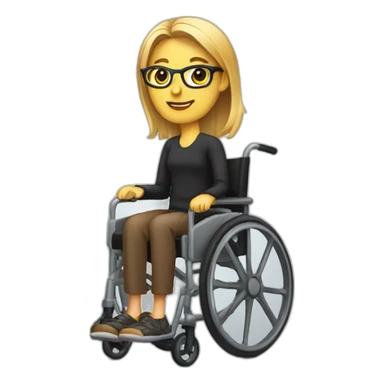 designer in a wheelchair sticker