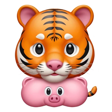 tiger and piggy sticker
