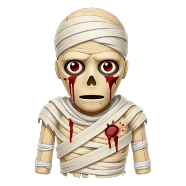 halloween mummy with blood stains sticker