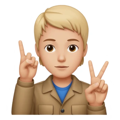 side eye peace signs sticker