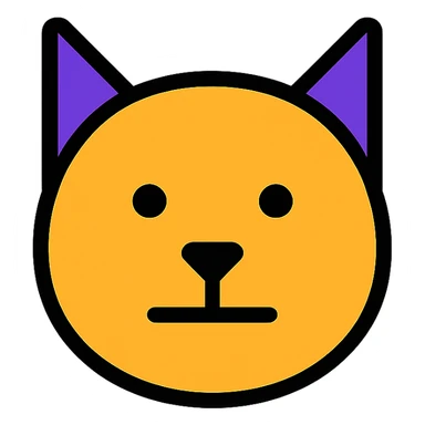 cat head only, neutral face, inspired by Cardano logo, crypto project style sticker