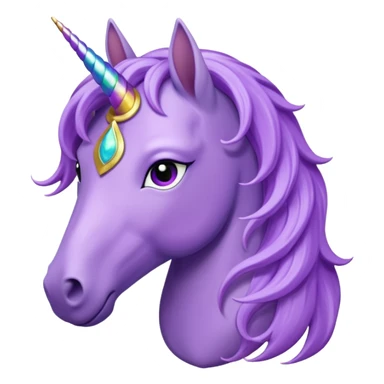 Purple unicorn sticker