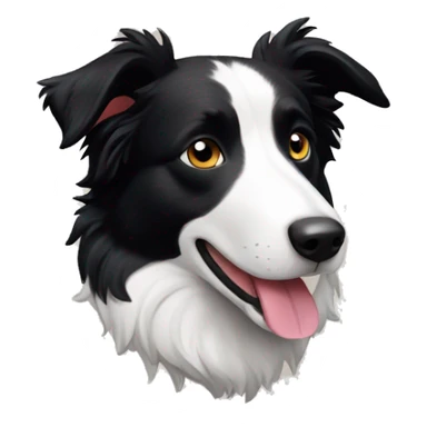 perro border collie silueta  sticker