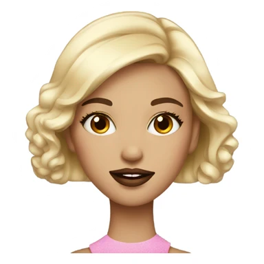 Beautiful girl wearing lipstick sticker