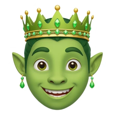 Shreck with tiara sticker