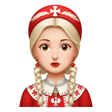 polish patriot woman nationalist sticker