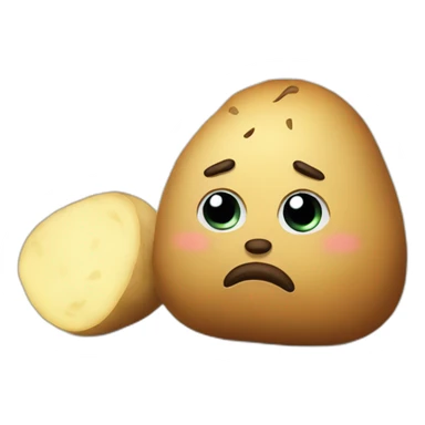 sad potato sticker
