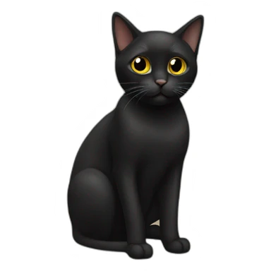 Black cat djadist sticker