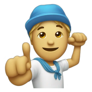 Personne qui fait un dab sticker